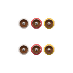 Nanocable 10.24.0802 10.24.0802, 1,8 m, 3 x RCA, 3 x RCA, Hembra, Macho, Negro 2