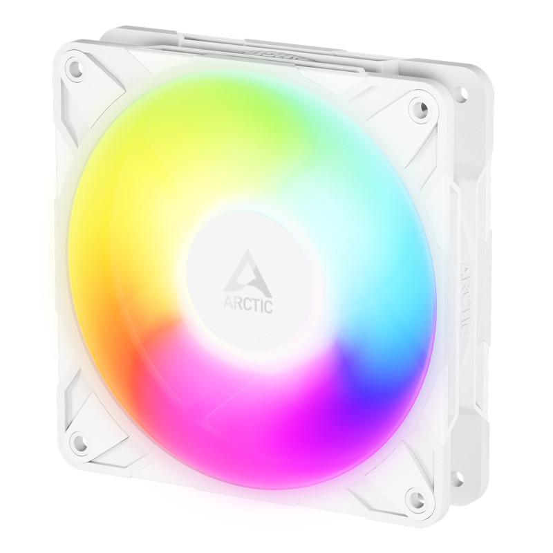 ARCTIC ACFAN00334A Freezer P12 Pro Reverse A-RGB (White) - 3 Pack, Ventilador, 12 cm, 124 m³/h, Blanco