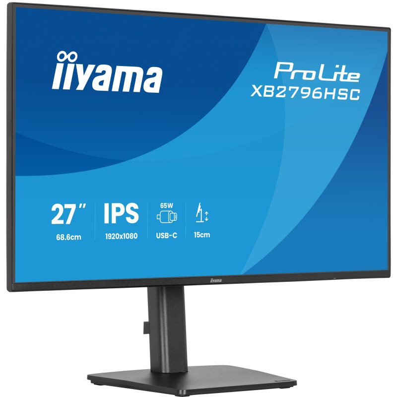 iiyama XB2796HSC-B1 ProLite XB2796HSC-B1, 68,6 cm (27"), 1920 x 1080 Pixeles, Full HD, LED, 3 ms, Negro
