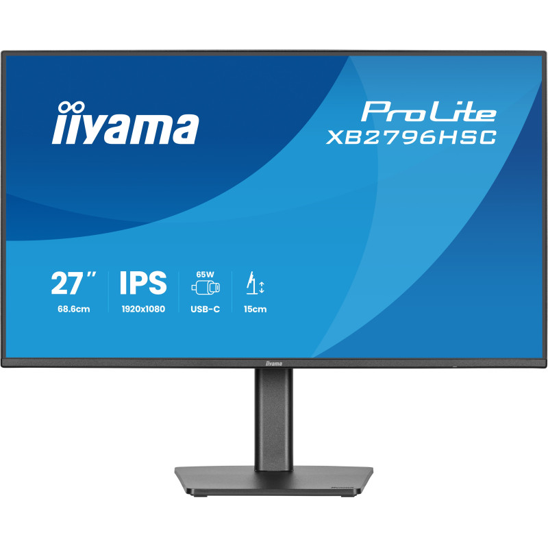 iiyama XB2796HSC-B1 ProLite XB2796HSC-B1, 68,6 cm (27"), 1920 x 1080 Pixeles, Full HD, LED, 3 ms, Negro