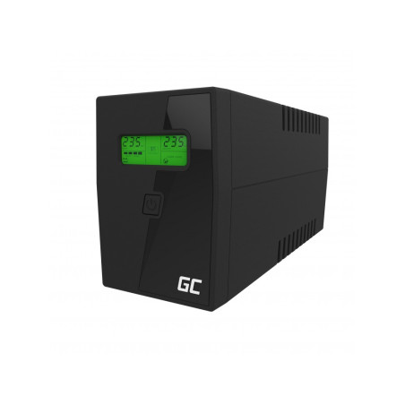 Green Cell UPS01LCD UPS01LCD, Línea interactiva, 0,6 kVA, 360 W, Seno, 230 V, 230 V