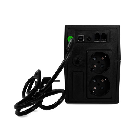 Green Cell UPS01LCD UPS01LCD, Línea interactiva, 0,6 kVA, 360 W, Seno, 230 V, 230 V