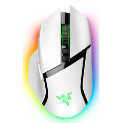 Razer RZ01-04620200-R3G1 Basilisk V3 Pro, mano derecha, Óptico, RF Wireless + Bluetooth + USB Type-C, 30000 DPI, Blanco