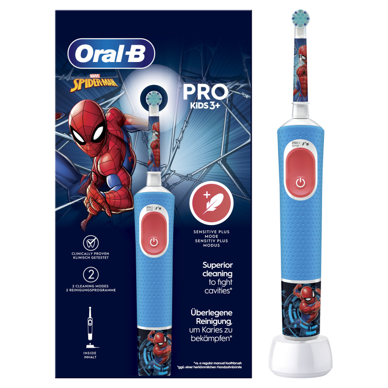 Oral-B 8006540772768 Kids 8006540772768, Niño, Cepillo dental giratorio, Cuidados diarios, Sensible, Multicolor, Alrededor,