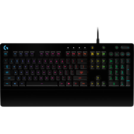 Logitech G 920-010847 G213 Prodigy, Alámbrico, USB, Interruptor mecánico, QWERTY, LED RGB, Negro