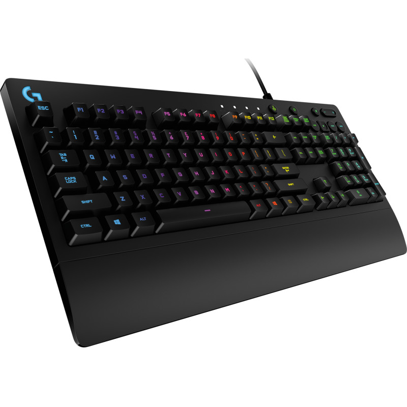Logitech G 920-010847 G213 Prodigy, Alámbrico, USB, Interruptor mecánico, QWERTY, LED RGB, Negro
