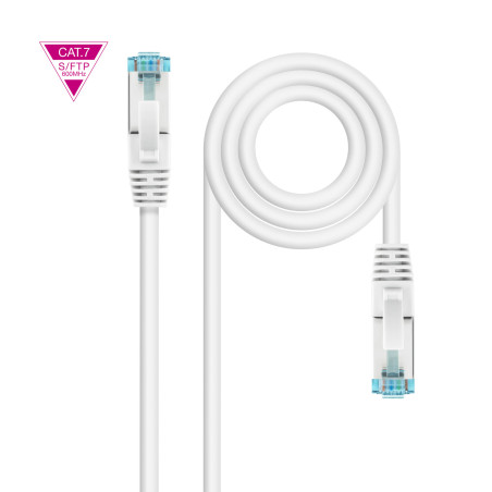 Nanocable 10.20.1700-L30-W Cable de Red Cat.7 600MHZ LSZH SFTP PIMF AWG26, Blanco, 30 cm, 0,3 m, Cat7, SF/UTP (S-FTP), RJ-45,