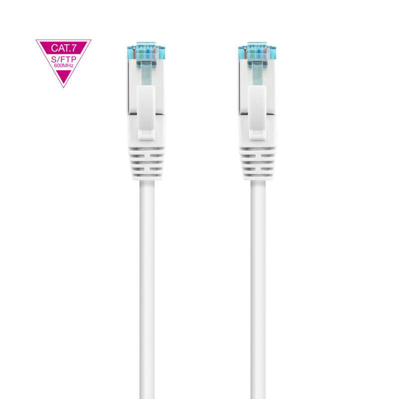 Nanocable 10.20.1700-L30-W Cable de Red Cat.7 600MHZ LSZH SFTP PIMF AWG26, Blanco, 30 cm, 0,3 m, Cat7, SF/UTP (S-FTP), RJ-45,