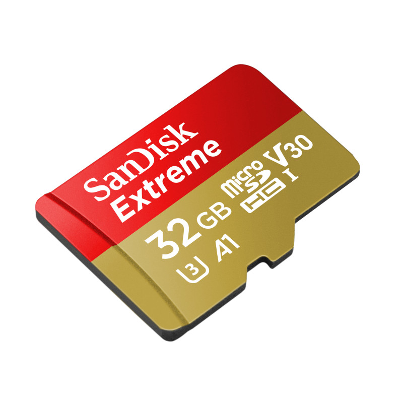 SanDisk SDSQXAF-032G-GN6AA Extreme, 32 GB, MicroSDHC, Clase 10, UHS-I, 100 MB/s, 60 MB/s