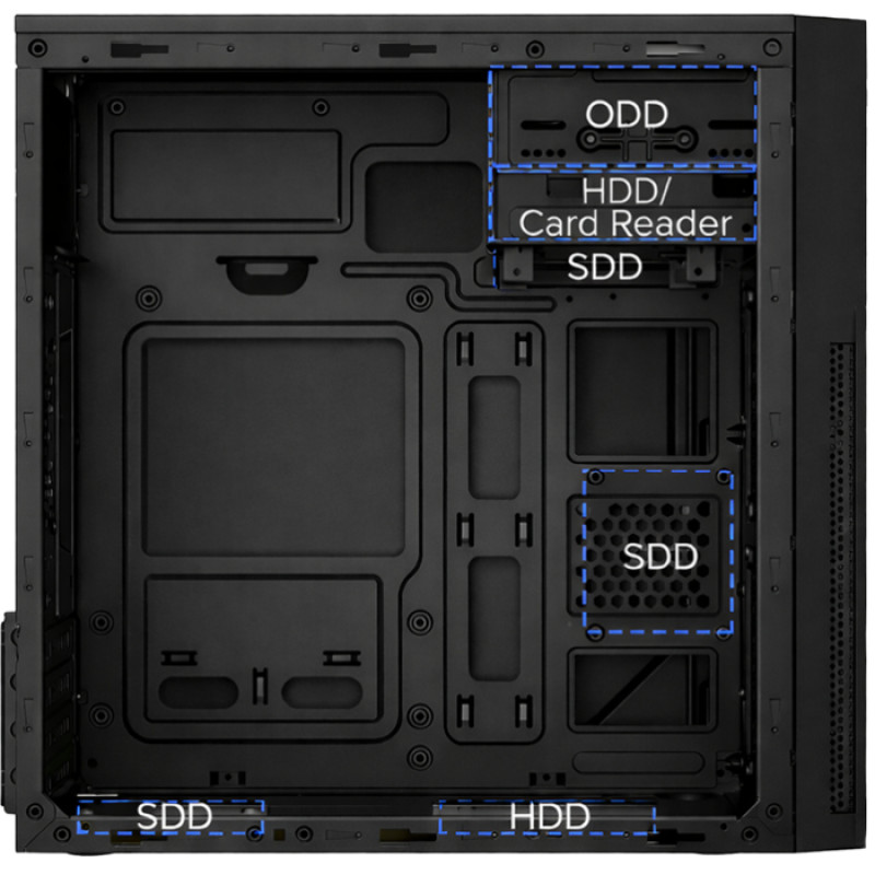 CoolBox COO-PCM680-1 CAJA MATX M680 USB-C 3.2 GEN1 FTE.BASIC500 500W