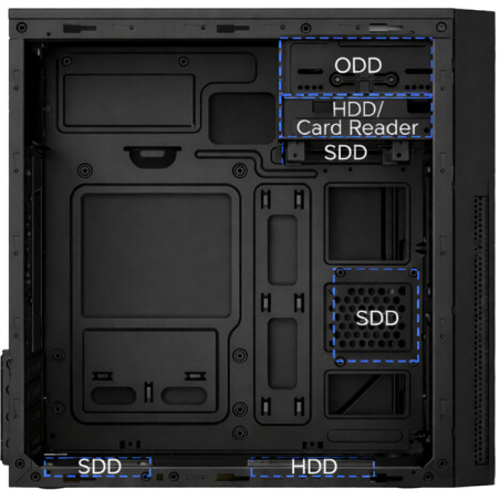 CoolBox COO-PCM680-1 CAJA MATX M680 USB-C 3.2 GEN1 FTE.BASIC500 500W