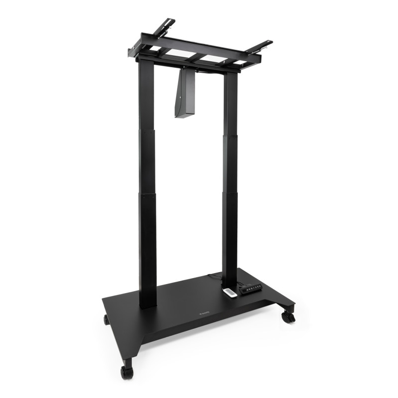 TooQ FSM03-B UROS Soporte de Suelo con Ruedas con Regulación Eléctrica de Altura e Inclinación, 100 kg, 132,1 cm (52"), 2,13