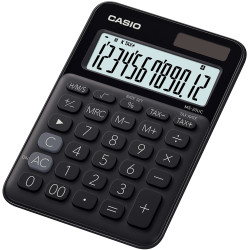 Casio MS-20UC-BK MS-20UC-BK, Escritorio, Calculadora básica, 12 dígitos, 1 líneas, Batería/Solar, Negro