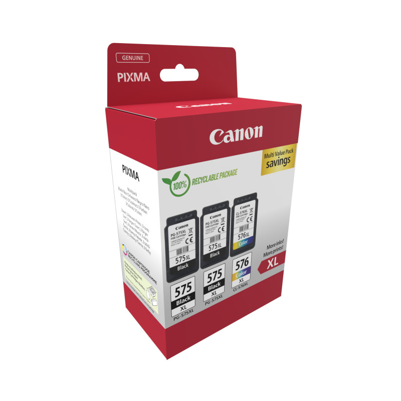 Canon 5437C004 5437C004, Alto rendimiento (XL), Negro, Cian, Magenta, Amarillo, 3 pieza(s), Value pack