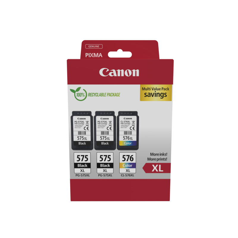 Canon 5437C004 5437C004, Alto rendimiento (XL), Negro, Cian, Magenta, Amarillo, 3 pieza(s), Value pack