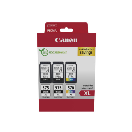 Canon 5437C004 5437C004, Alto rendimiento (XL), Negro, Cian, Magenta, Amarillo, 3 pieza(s), Value pack
