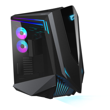 GIGABYTE GB-AC700G AORUS C700 GLASS Caja de PC – Torre completa, compatible con hasta E-ATX y radiadores de 420 mm, 5
