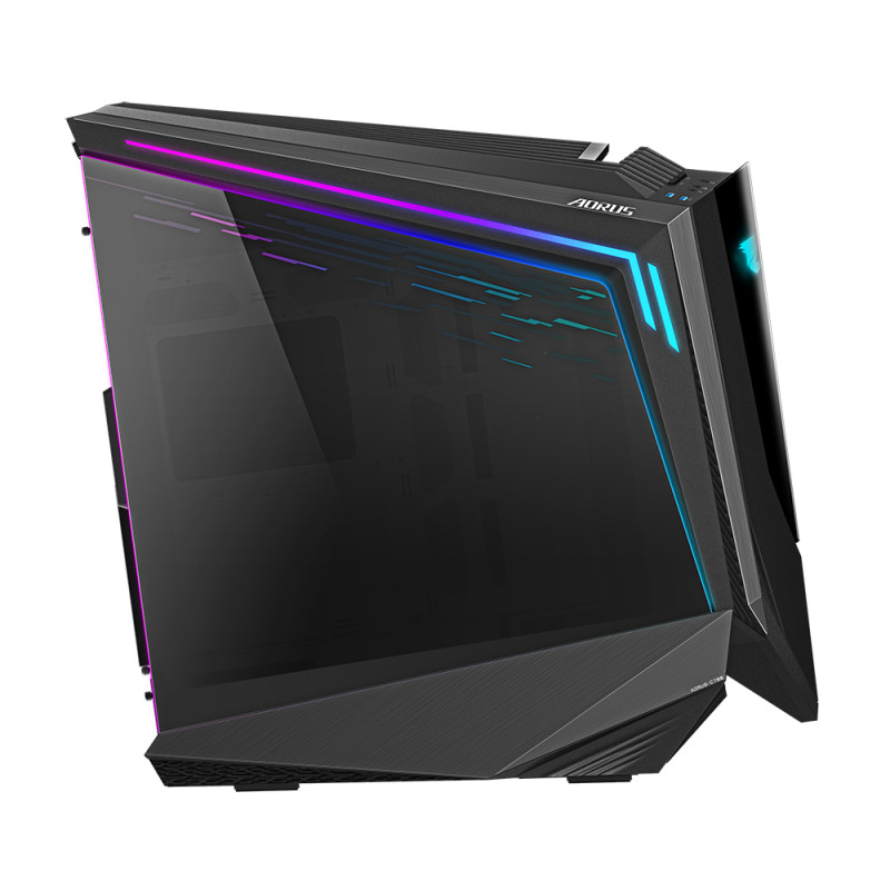 GIGABYTE GB-AC700G AORUS C700 GLASS Caja de PC – Torre completa, compatible con hasta E-ATX y radiadores de 420 mm, 5