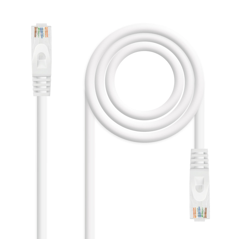 Nanocable 10.20.1801-W Cable de red latiguillo RJ45 LSZH Cat.6A UTP AWG24, Blanco, 1.0m, 1 m, Cat6a, U/UTP (UTP), RJ-45, RJ-45,
