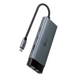 TP-Link UH6120C UH6120C, USB Tipo C, USB Tipo C, Gris, Cable redondo, 0,18 m, 118,2 mm