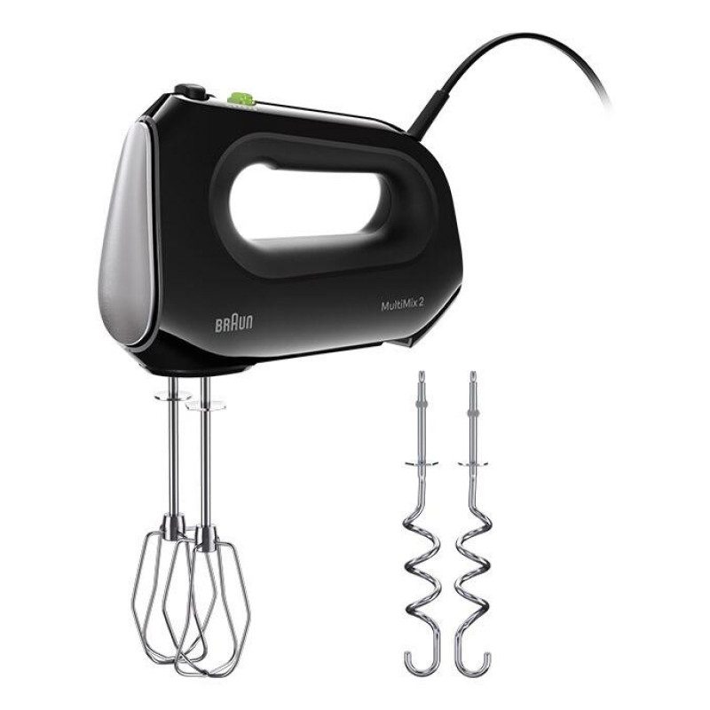 Braun 0X22211062 HM 2110 BK, Batidora de mano, Negro, Mezcla, 1,25 m, 500 W, 76 mm
