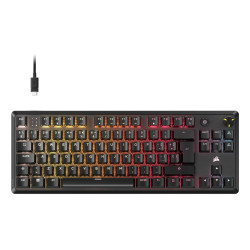 Corsair CH-911911E-ES K70 CORE TKL, Alámbrico, USB, Interruptor mecánico, QWERTY, LED RGB, Negro