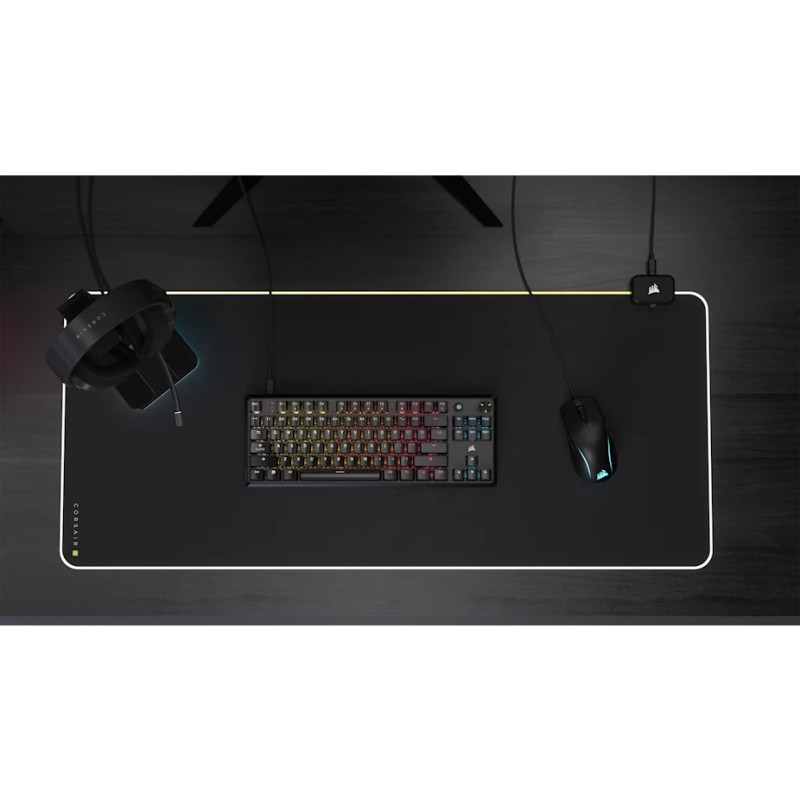 Corsair CH-911911E-ES K70 CORE TKL, Alámbrico, USB, Interruptor mecánico, QWERTY, LED RGB, Negro