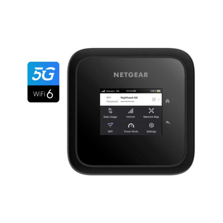 NETGEAR MR6150-100EUS Nighthawk M6, Router de red móvil, Negro, Portátil, LCD, 6,1 cm (2.4"), Gigabit Ethernet