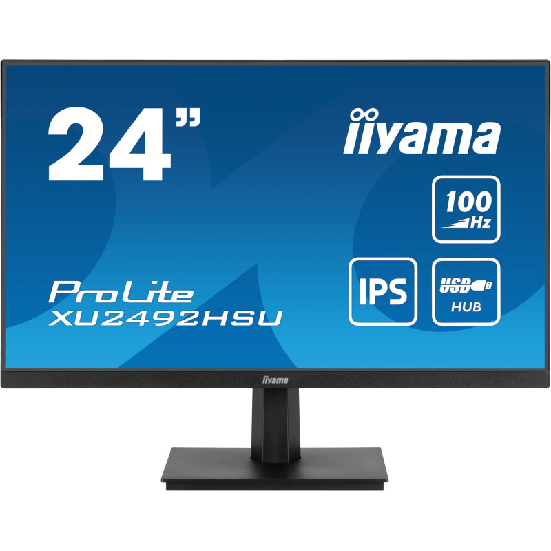 iiyama XU2492HSU-B6 ProLite XU2492HSU-B6, 60,5 cm (23.8"), 1920 x 1080 Pixeles, Full HD, LED, Negro