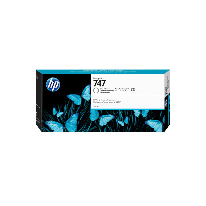 HP P2V87A Cartucho de tinta de mejora de brillo DesignJet 747 de 300 ml, Impresora HP DesignJet de la serie Z9, Inyección de