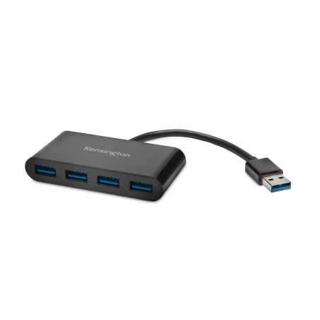 Kensington K39121EU Hub USB 3.0 de cuatro puertos UH4000: negro, Negro, Windows XP or above; macOS 10.6 or above, 1 pieza(s),