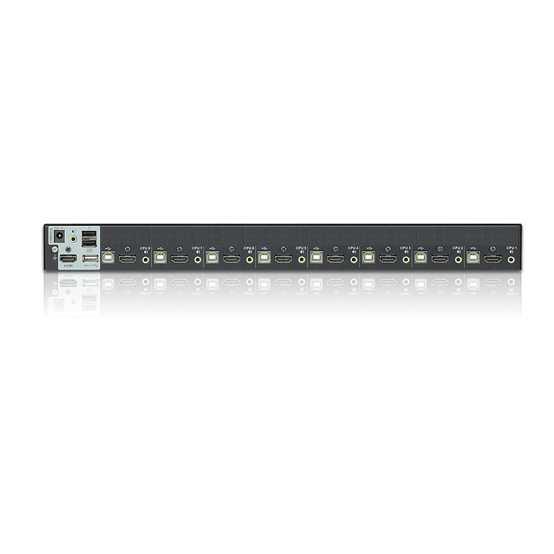 ATEN CS1798-AT-G Switch KVM HDMI/Audio USB de 8 puertos, 1920 x 1200 Pixeles, WUXGA, 8,56 W, Negro