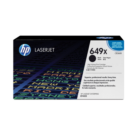 HP CE260X Cartucho de tóner original LaserJet 649X negro, 17000 páginas, Negro, 1 pieza(s)