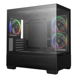 DeepCool R-CG380-BKAGM3-G CG380 3F, Midi Tower, PC, Negro, ITX, micro ATX, Acrilonitrilo butadieno estireno (ABS), SPCC, Vidrio 2