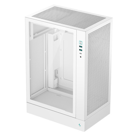 DeepCool R-CH170-WHNGM0-G CH170 PLUS WH, Midi Tower, PC, Blanco, micro ATX, Mini-ITX, Acrilonitrilo butadieno estireno (ABS),