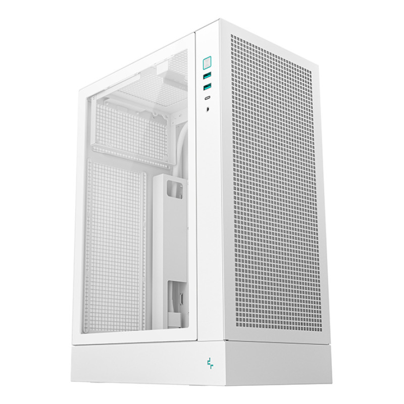 DeepCool R-CH170-WHNGM0-G CH170 PLUS WH, Midi Tower, PC, Blanco, micro ATX, Mini-ITX, Acrilonitrilo butadieno estireno (ABS),