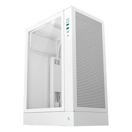 DeepCool R-CH170-WHNGM0-G CH170 PLUS WH, Midi Tower, PC, Blanco, micro ATX, Mini-ITX, Acrilonitrilo butadieno estireno (ABS),