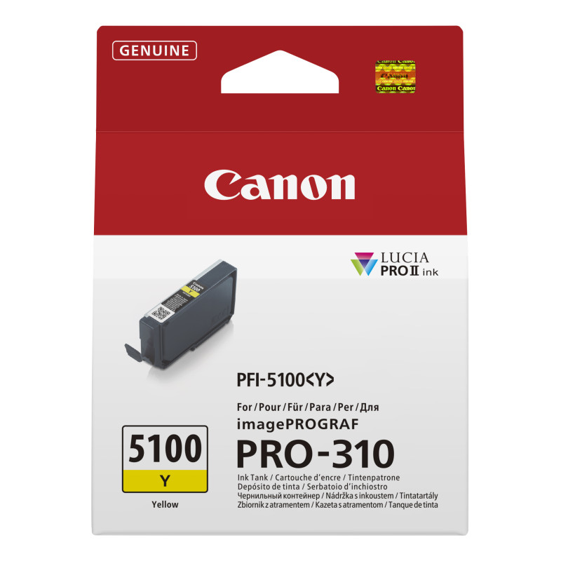 Canon 6955C001 PFI-5100 Y, Amarillo, 14,4 ml, 1 pieza(s), Pack individual