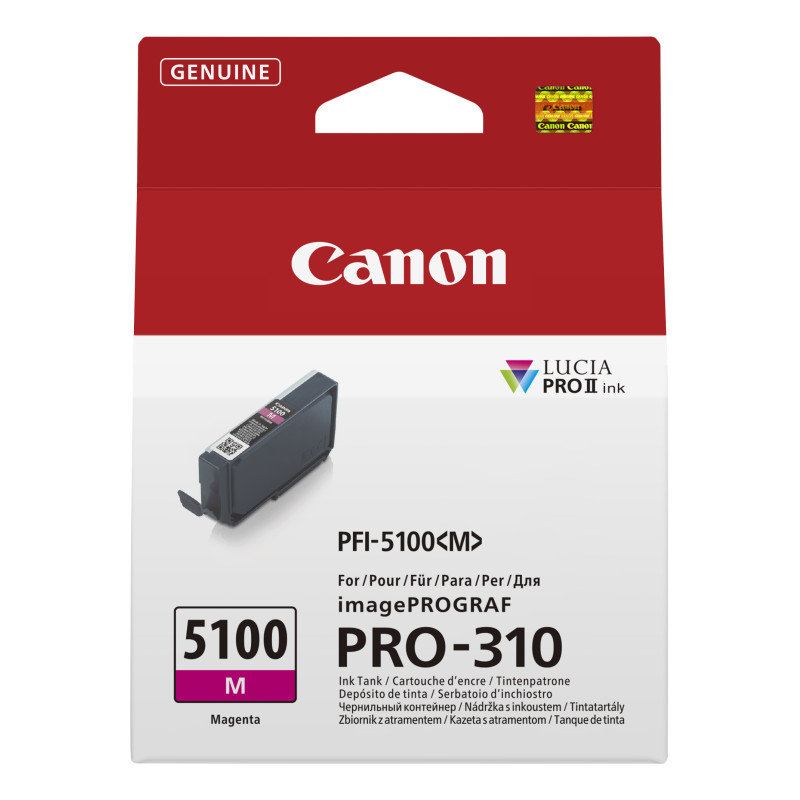 Canon 6954C001 PFI-5100 M, Magenta, 14,4 ml, 1 pieza(s), Pack individual