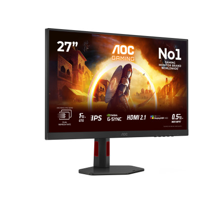AOC U27G4R G4 U27G4R, 68,6 cm (27"), 3840 x 2160 Pixeles, 4K Ultra HD, LED, 1 ms, Negro, Rojo