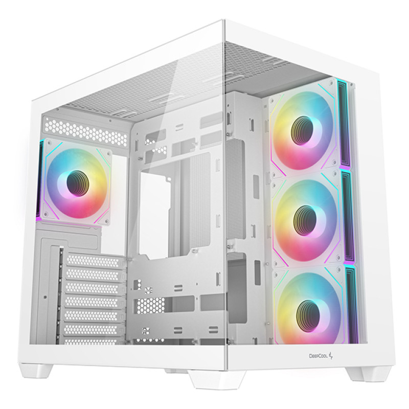 DeepCool R-CG530-WHADA4-G-1 CG530 4F WH, Midi Tower, PC, Blanco, ATX, ITX, micro ATX, Acrilonitrilo butadieno estireno (ABS),