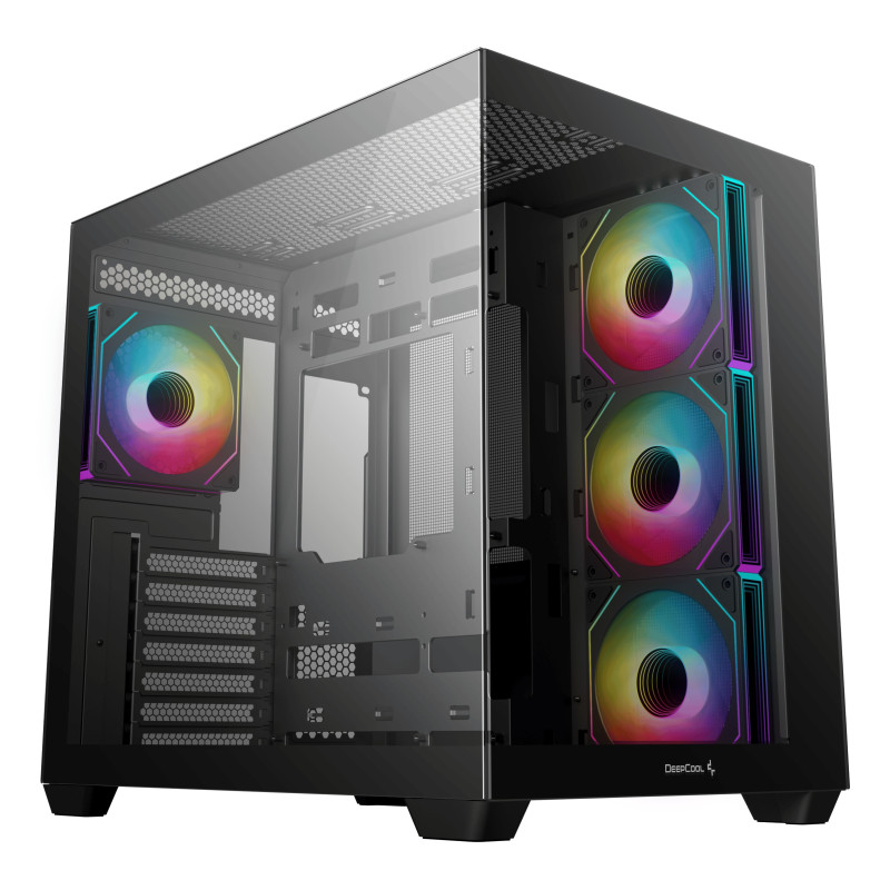 DeepCool R-CG530-BKADA4-G-1 CG530 4F, Midi Tower, PC, Negro, ATX, ITX, micro ATX, Acrilonitrilo butadieno estireno (ABS), SPCC,