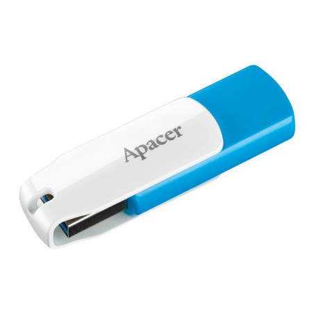 Apacer AP64GAH357U-1 AH357, 64 GB, USB tipo A, 3.2 Gen 1 (3.1 Gen 1), Girar, 7,7 g, Azul, Blanco