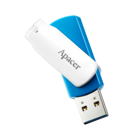 Apacer AP64GAH357U-1 AH357, 64 GB, USB tipo A, 3.2 Gen 1 (3.1 Gen 1), Girar, 7,7 g, Azul, Blanco