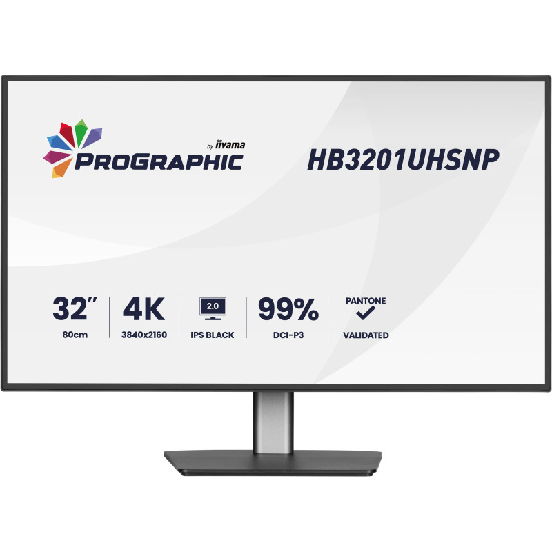iiyama HB3201UHSNP-B1 ProGraphic HB3201UHSNP-B1, 80 cm (31.5"), 3840 x 2160 Pixeles, 4K Ultra HD, 4 ms, Negro