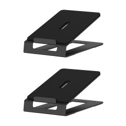 AISENS SPK08U-427 Soporte Universal De Sobremesa Para Altavoces, Negro, Mesa, Escritorio, Acero, 10 kg, Negro, Independiente,