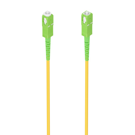 AISENS A152-0982 Cable Fibra Óptica Latiguillo G657A2 3.0 9/125 SMF Simplex CPR DCA LSZH, SC/APC-SC/APC, Amarillo, 5.0m, 5 m,