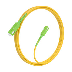 AISENS A152-0982 Cable Fibra Óptica Latiguillo G657A2 3.0 9/125 SMF Simplex CPR DCA LSZH, SC/APC-SC/APC, Amarillo, 5.0m, 5 m, 2