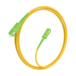 AISENS A152-0981 Cable Fibra Óptica Latiguillo G657A2 3.0 9/125 SMF Simplex CPR DCA LSZH, SC/APC-SC/APC, Amarillo, 3.0m, 3 m, 2