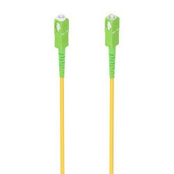 AISENS A152-0980 Cable Fibra Óptica Latiguillo G657A2 3.0 9/125 SMF Simplex CPR DCA LSZH, SC/APC-SC/APC, Amarillo, 2.0m, 2 m,